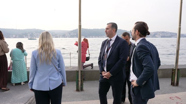 Delegates on the waterfront at Galatasaray Üniversitesi