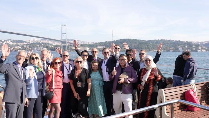 The delegation on the Bosphorus