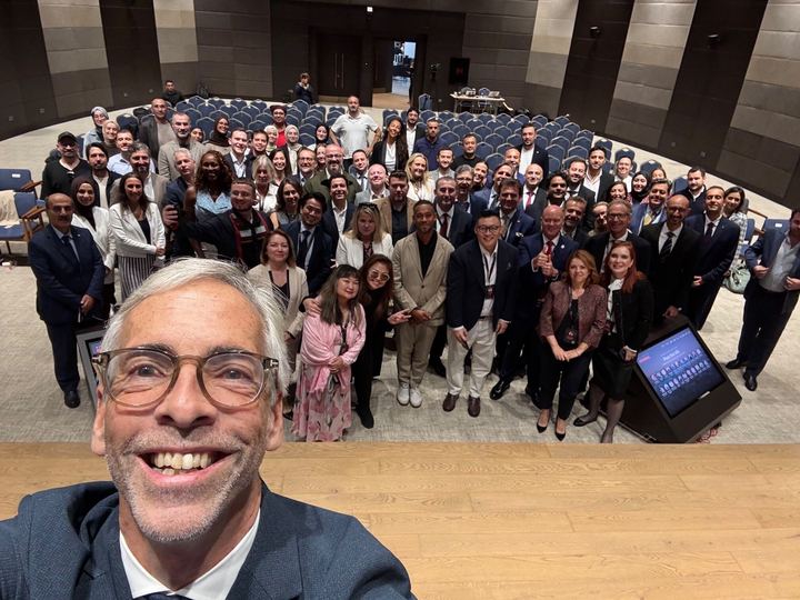 The Bridge Day delegation in the Aydın Doğan auditorium