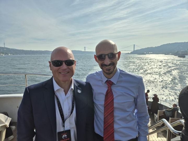 Russ Shaw CBE and Anders Nilsson on the Bosphorus