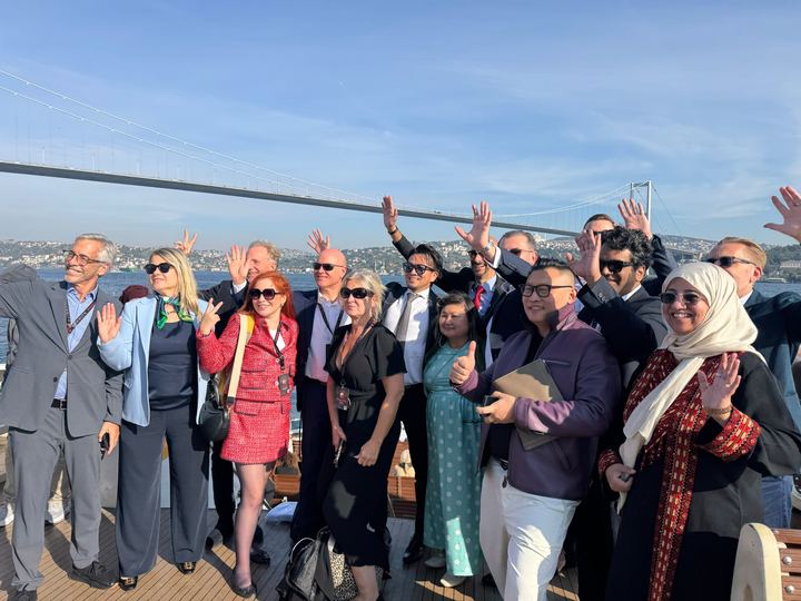 The delegation on the Bosphorus