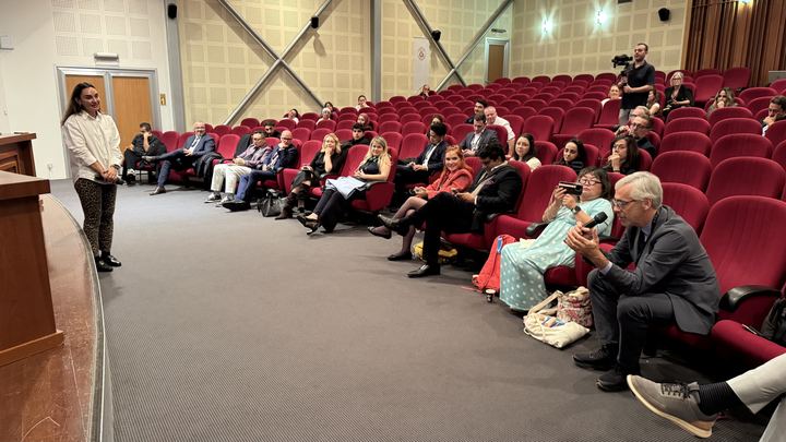 The auditorium at the close of Bridge Day